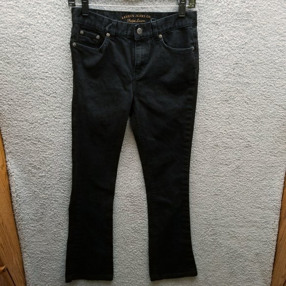 Ralph Lauren Denim - Lauren Jeans Co Women's 2 Classic Black Bootcut Jeans 28.25" 29.25" 9.25"